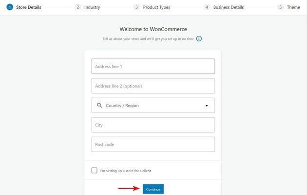 WooCommerce Setup Wizard